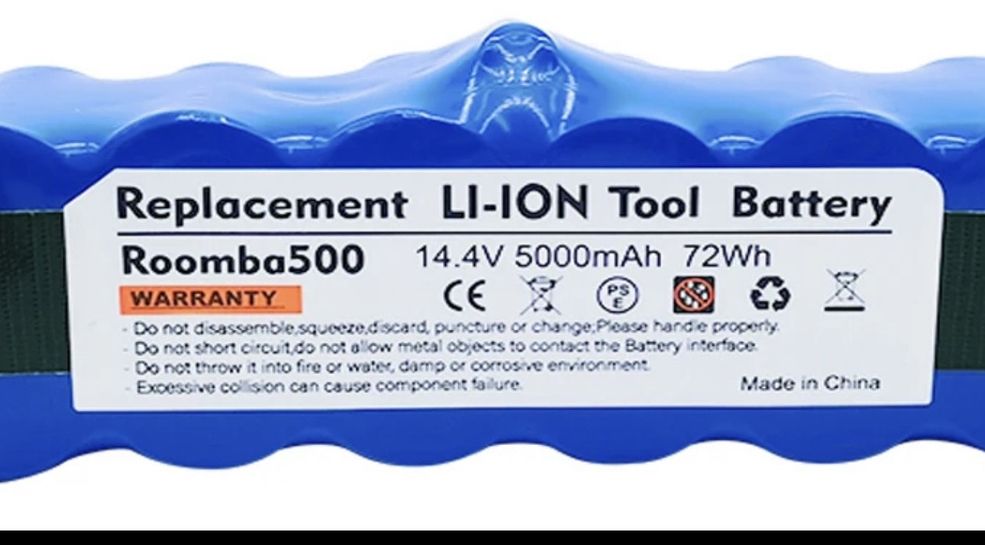 Battool Batería para aspiradora IRobot Roomba Series 500, 600, 700, 800,  900. 5000Mah, 14,4V » Chollometro