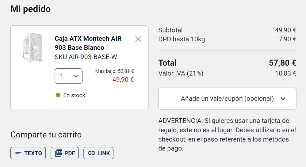 Montech AIR 903 Base - Caja PC E-ATX, color blanco » Chollometro