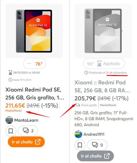 Tablet  Xiaomi Redmi Pad SE, 256 GB, Gris grafito, 11 Full-HD+, 8 GB RAM,  Snapdragon® 680, Android