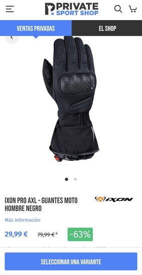 IXON Ixon RS ALPHA - Guantes moto hombre black/white - Private Sport Shop