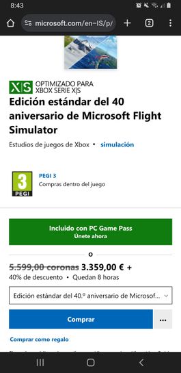 Microsoft Flight Simulator 40th Anniversary juego eléctronico