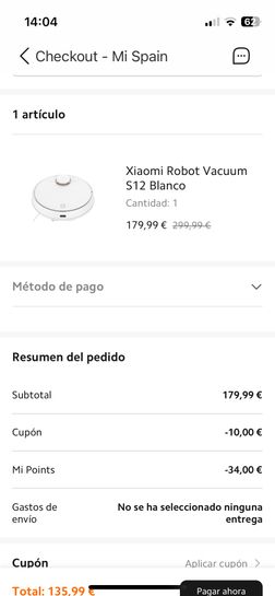▷ Chollo Robot Aspirador y fregasuelos Xiaomi Robot Vacuum S12