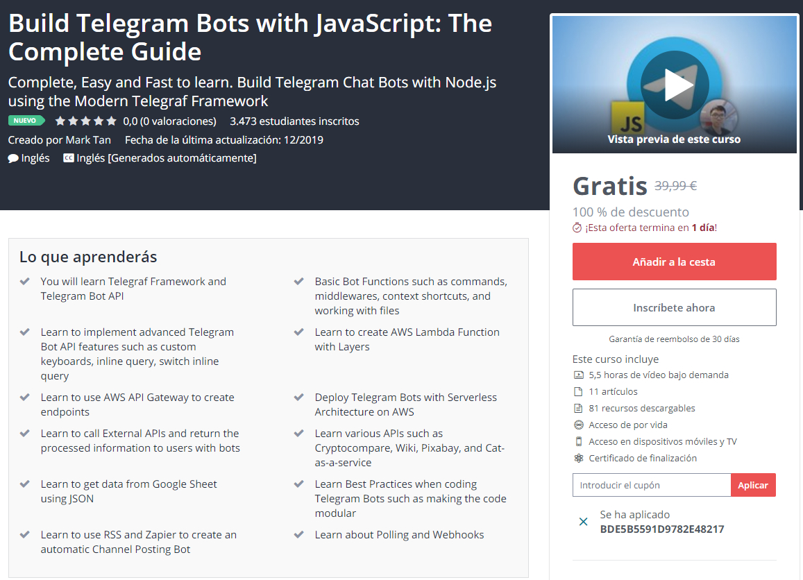 Curso completo de desarrollo de bots para telegram con javascript 5 1
