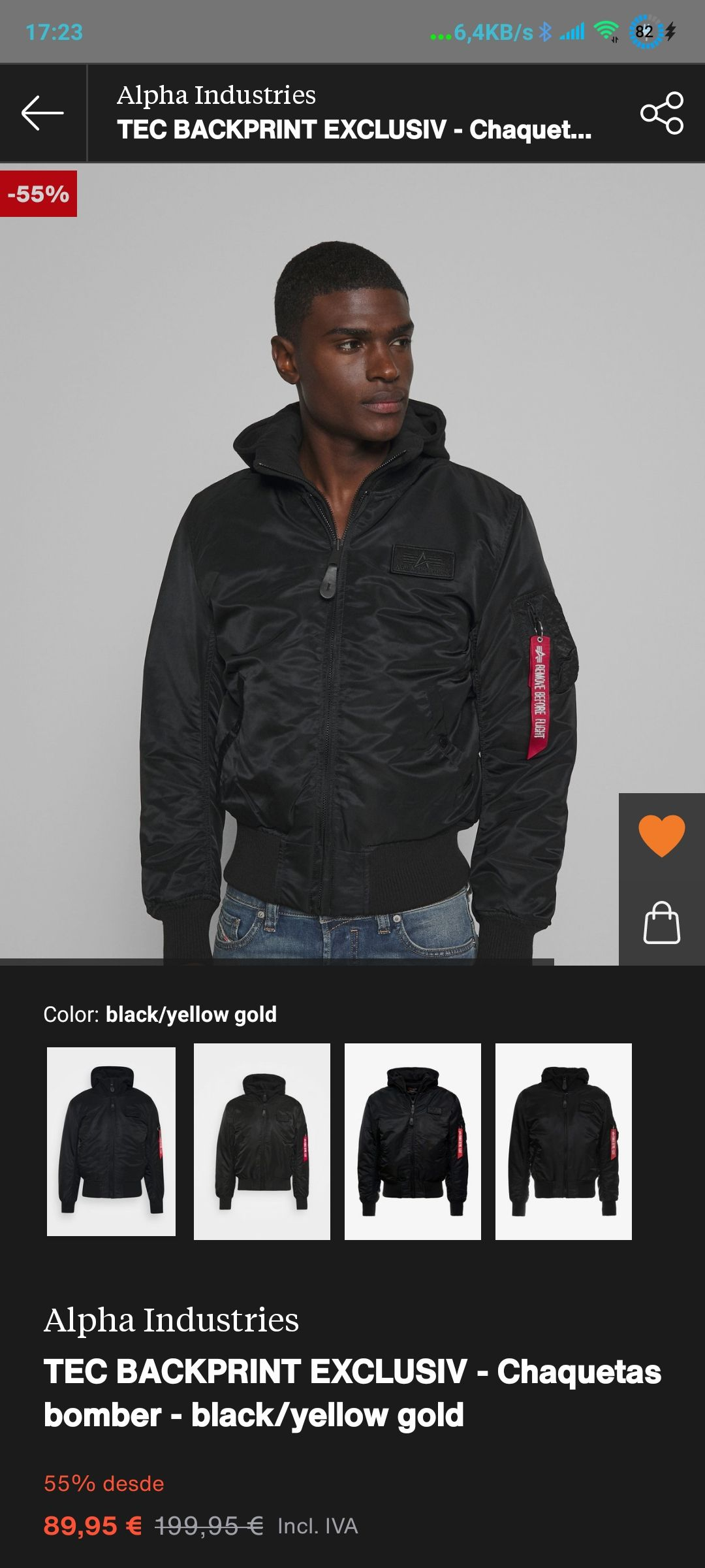 Chaqueta Alpha industries bomber. Más modelos descripción ...