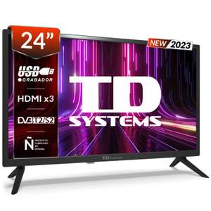 Tv 24" Led HD, Múltiples Conexiones - TD Systems M24X14H.