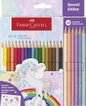 FABER-CASTELL Set de lápices de colores Unicornio, 24 lápices, incluye colores pastel