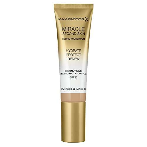 Max Factor Miracle Touch Second Skinbase De Maquillaje, Tono 07, 30 Ml