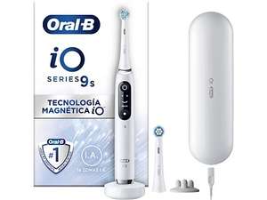 Cepillo eléctrico - Oral-B iO 9S, Seguimiento 3D, Sensor de Presión, Estuche de Carga, Diseñado Por Braun, Blanco
