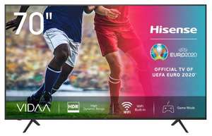 TV Hisense 70" Smart TV 4K HDR 10 solo 499€