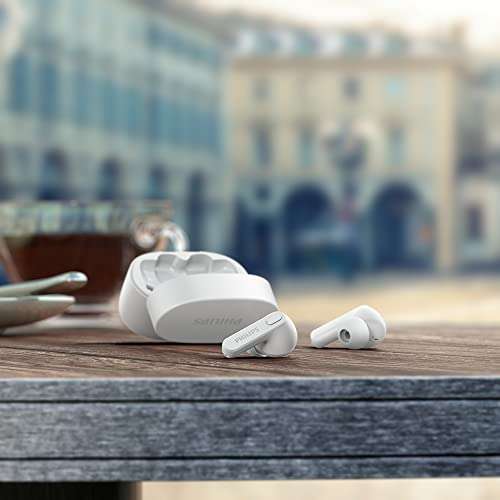 Philips Auriculares Bluetooth con Micrófono/Resistentes a Salpicaduras y Sudor, 18h de Reproducción