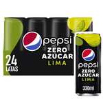 Pepsi Max Lima, Zero Azúcar, 330ml - Pack de 24 latas