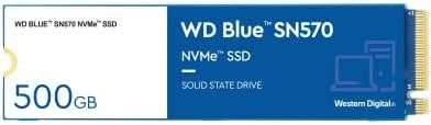 WD Blue SN570 500GB - NVMe SSD, hasta 3500MB/s en lectura