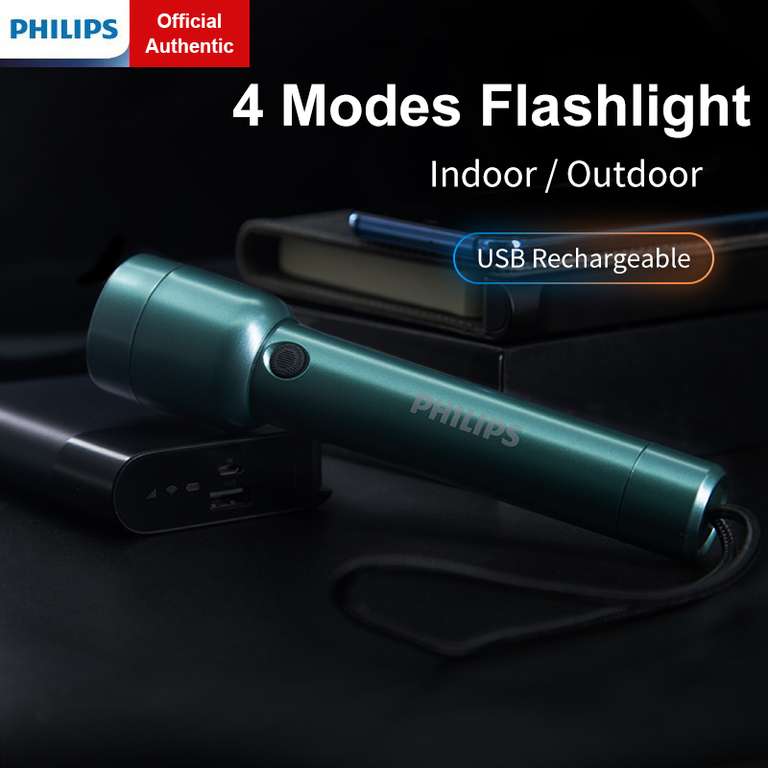 Philips - linterna portátil SFL1236G de 400 lúmenes