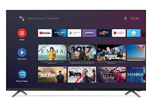 Sharp 50DN6EA - TV Android 50" sin Marco (4K Ultra HD, 4 x HDMI, 2 x USB, Bluetooth), Dolby Vision y Atmos, Google Assistant, Chromecast