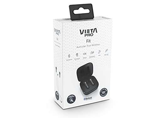 Vieta Pro Auricular Fit, Bluetooth, micrófono Integrado, Resistencia al Agua IPX4 y hasta 20 Horas de autonomía. Acabado en Color Negro.