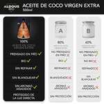 Aceite de Coco Virgen Extra Ecológico Prensado en Frío (500ml) | Sin Aromas Químicos Añadidos - No Blanqueado Artificialmente - Sin Refinar