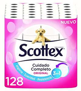 Scottex Original Papel Higiénico – 128 rollos (CR y al tramitar)