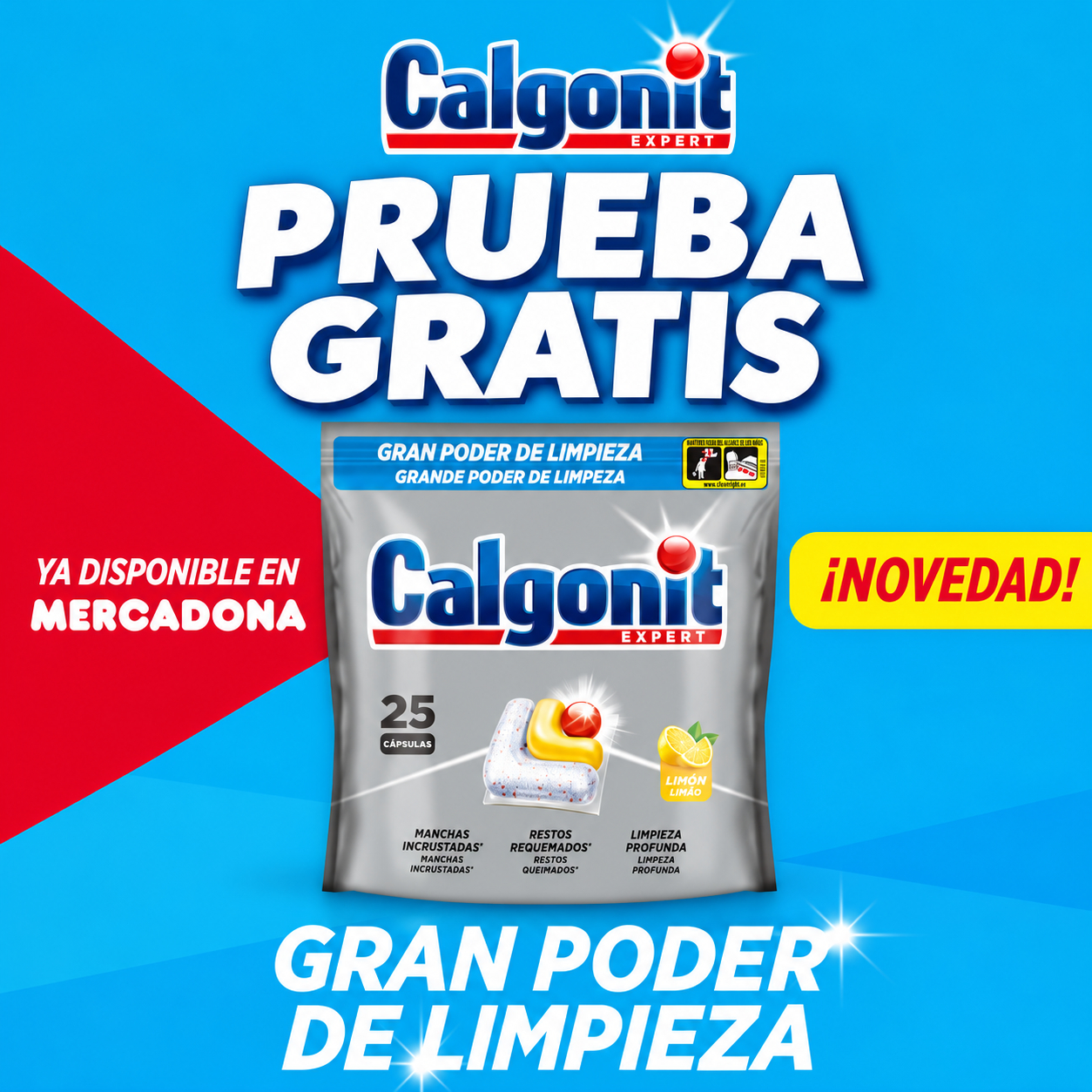 Prueba GRATIS Calgonit Expert Limón (Reembolso, Mercadona)
