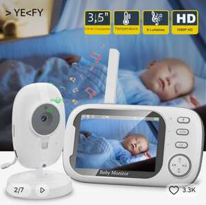 Monitor de vídeo para bebés, 3.5''