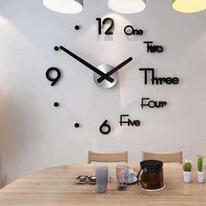 Diseño Moderno Reloj Grande Relojes De Pared 3d Diy Acrílico Espejo Mecanismo Pegatinas Hogar Sala De Estar Decoración De Cuarzo Aguja