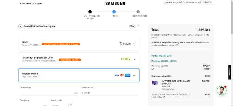 PRE-COMPRA TV S95D 55" 2024 Samsung Unidays (Para Compra de TV en Web Store Normal ver en Información Adicional)