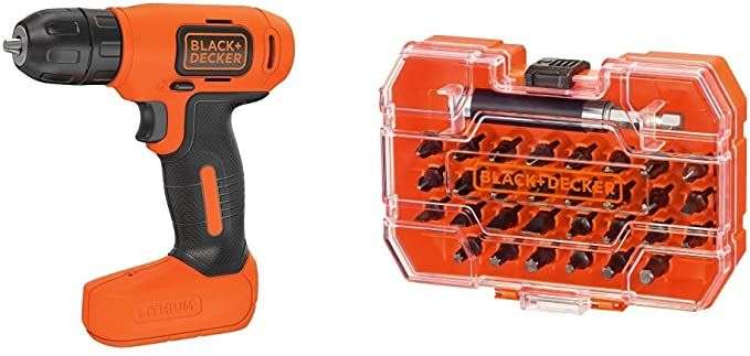 BLACK + DECKER BDCD8 Taladro atornillador sin cable 7.2V con batería de  litio + Juego de 31 Piezas para Atornillar » Chollometro