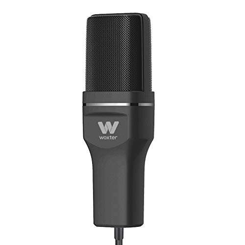 Micrófono Cardioide Woxter Mic Studio 60, Trípode Incluido, Conexión USB.