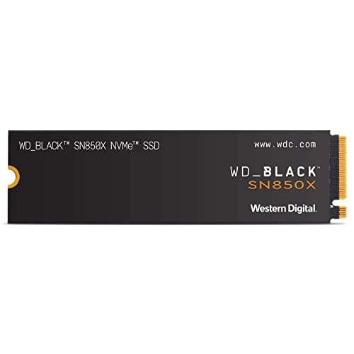 WD-BLACK SN850X 2TB M.2 2280 PCIe Gen4 NVMe SSD Almacenamiento para Juegos hasta 7300 MB/s