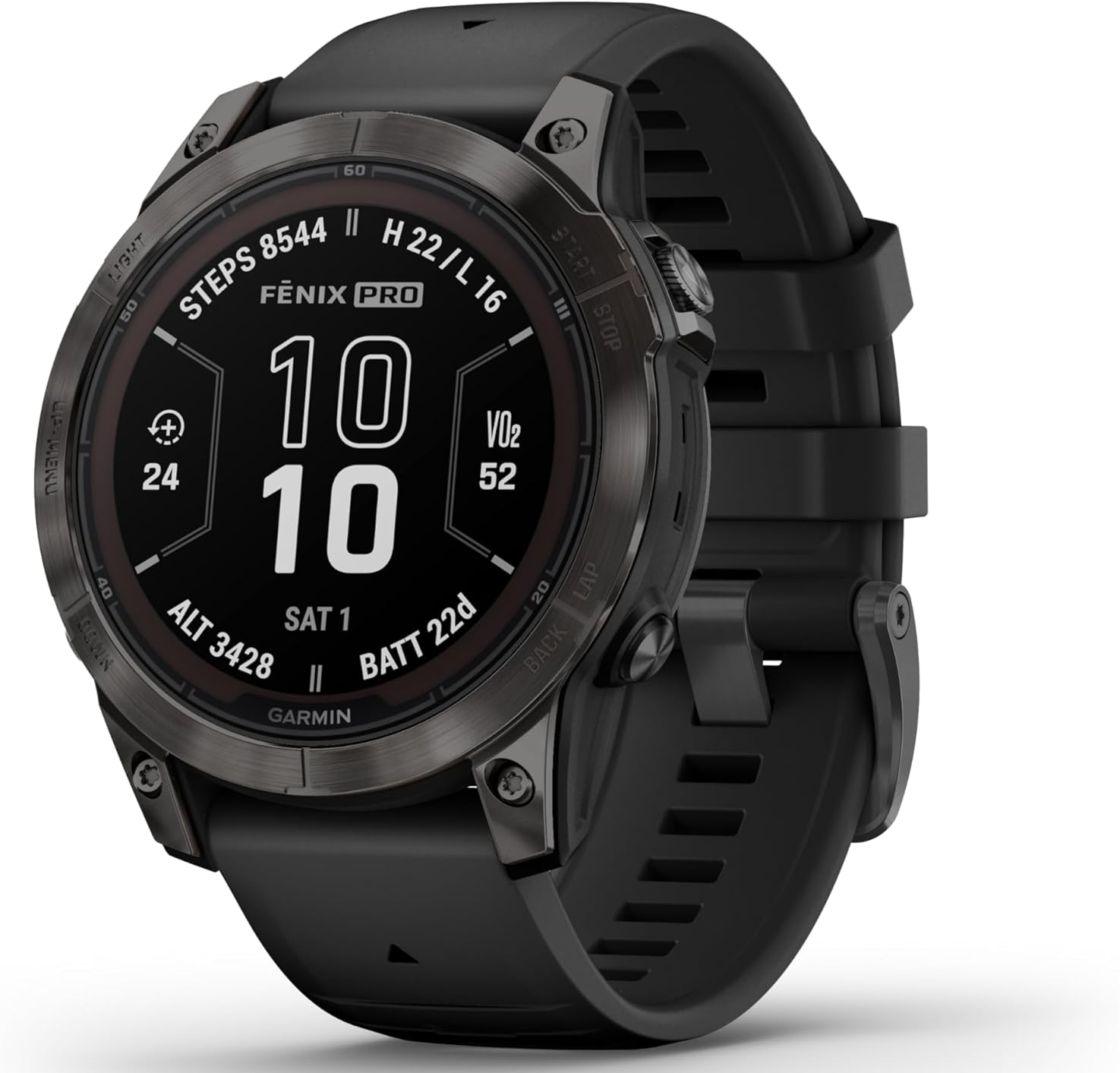 Garmin Fénix 7S Pro Solar GPS NFC 42mm MIP Gris Correa Negra Resistencia Agua 10ATM SpO2. REACONDICIONADO EXCELENTE.