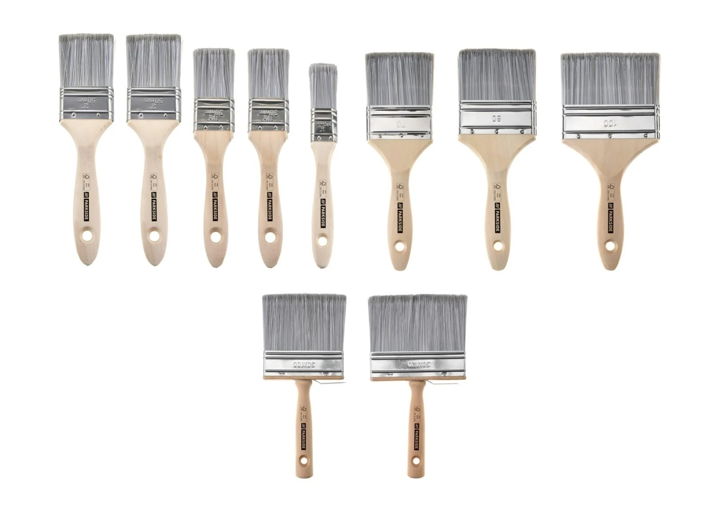 Set de brochas planas Parkside (Envío Gratis A Locker Lidl)