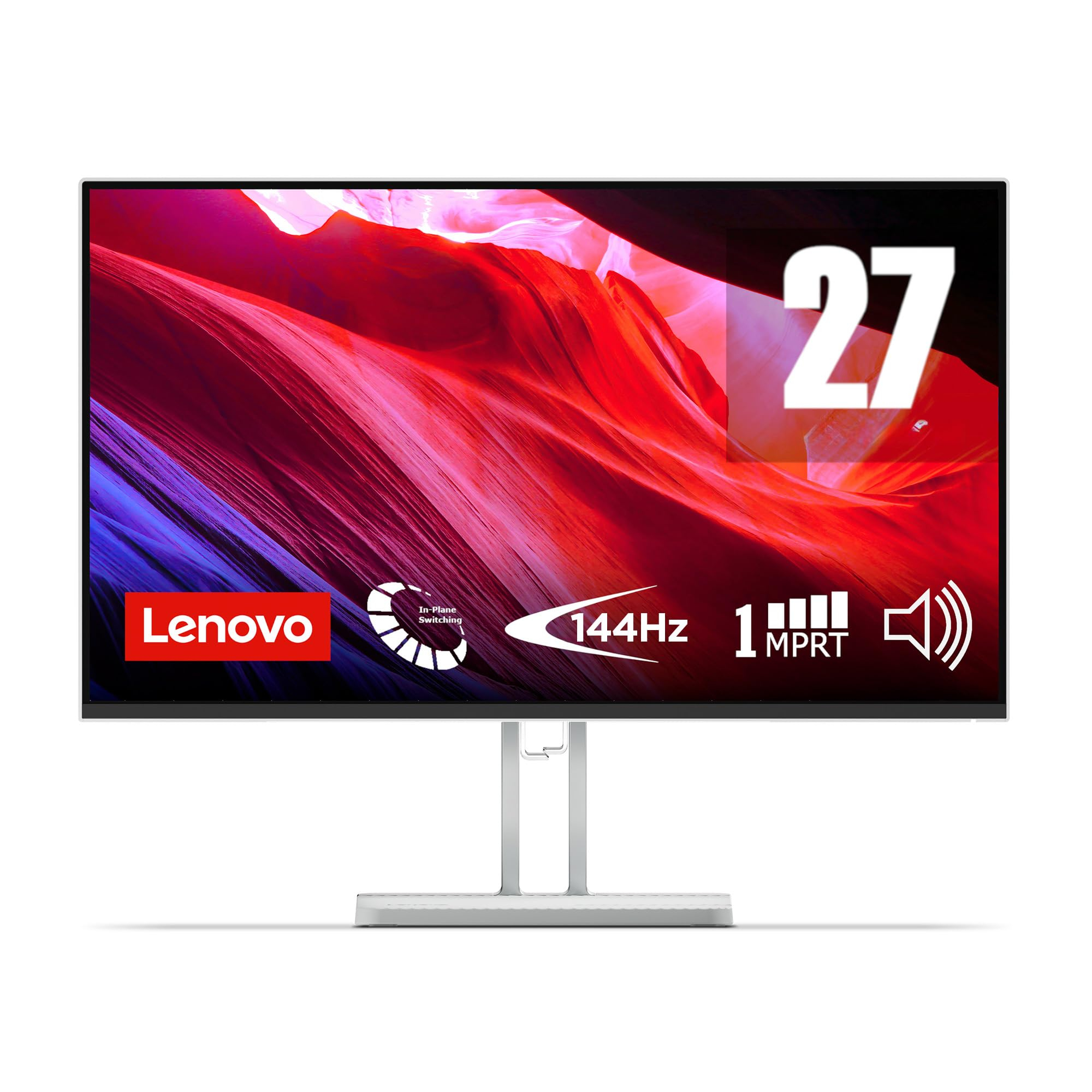 Lenovo L27-4C- Monitor FHD 27" (IPS, Tasa de Refresco 144Hz, Tiempo de Respuesta 1ms, AMD FreeSync, HDMI 1.4, VGA, 2 Altavoces Integrados