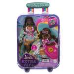 Barbie Extra Fly Playa Muñeca articulada afroamericana con Conjunto de Moda, Maleta y Accesorios de Viaje, Juguete +3 años