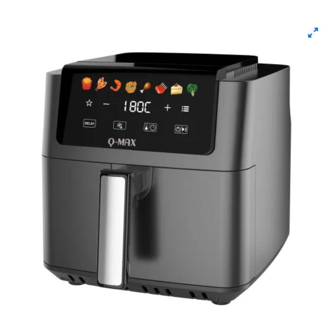 Freidora de Aire Q-Max Digital 2964X, 1700 W, 6.5 L - Negro