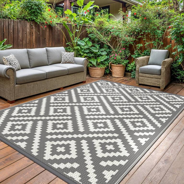 GENIMO Alfombra Exterior Terraza, Impermeable, 120 x 180 cm able