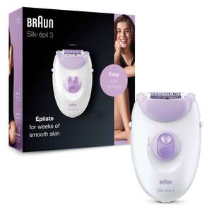 Braun Silk-épil 3 3-170 depiladora eléctrica mujer para una depilación duradera, sistema de 20 pinzas, luz smartlight