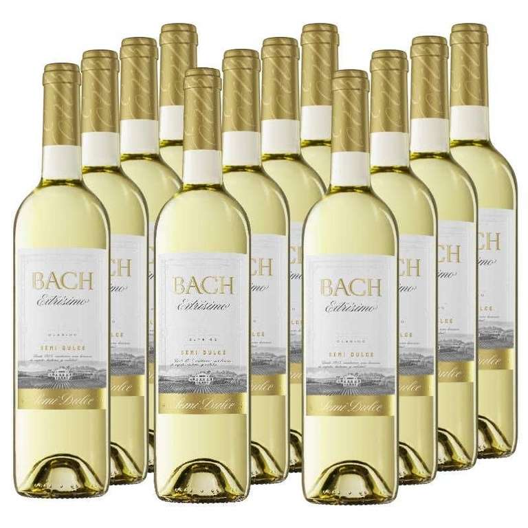12 botellas vino blanco Bach semidulce o seco con envío gratis