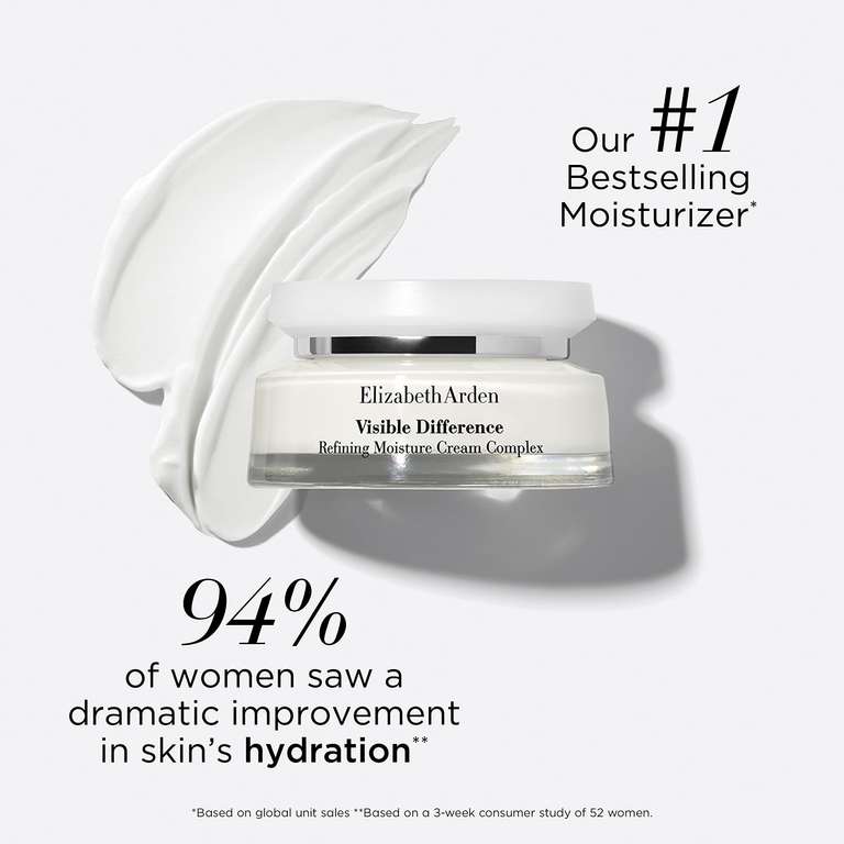 Elizabeth Arden Complejo de crema hidratante y refinadora Visible Difference para rostro(75 ml)para piel antienvejecimiento y cansada,unisex