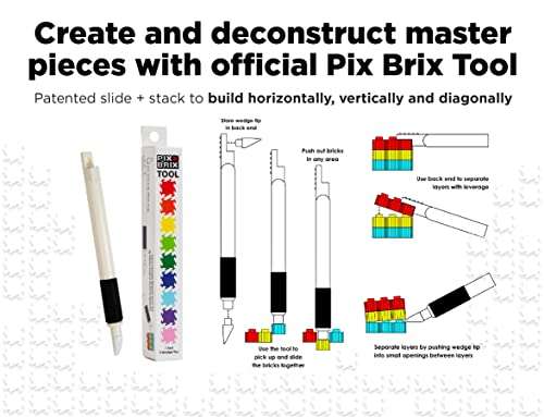 Pix Brix Pixel Art - Ladrillos de Rompecabezas – Contenedor de Arte de píxeles de 3,000 Piezas