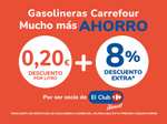 Días 23, 24 y 25, 10% "acumulable en cheque" repostajes en gasolinera Carrefour!