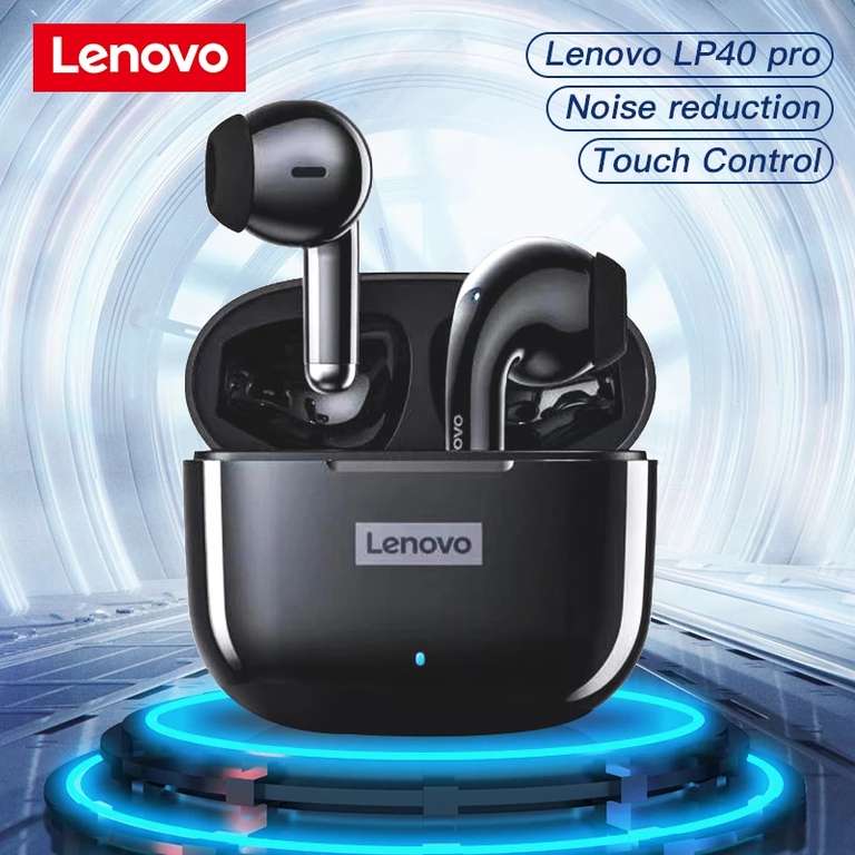 Lenovo Auriculares inalámbricos LP40 Pro Bluetooth 5,1 con Micrófono