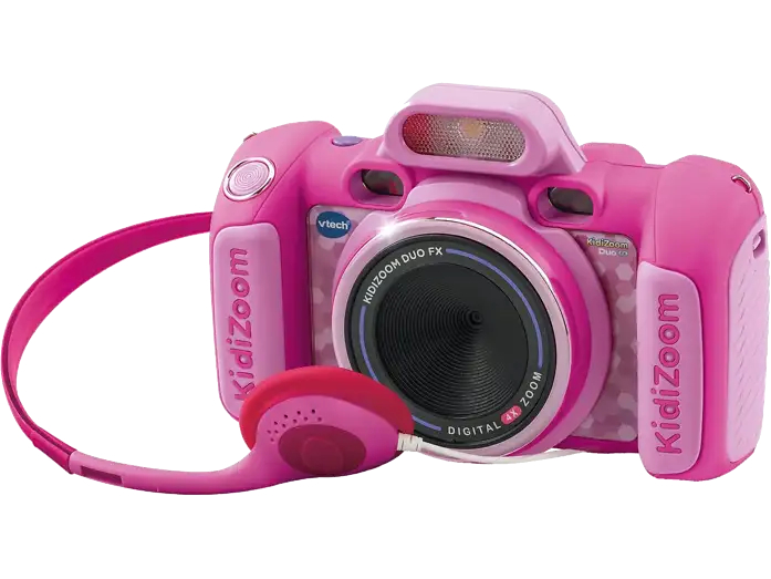 Cámara - VTech Kidizoom Duo FX, 8MP, Cámara Frontal y Selfi, Vídeos, 256MB de Memoria, Rosa