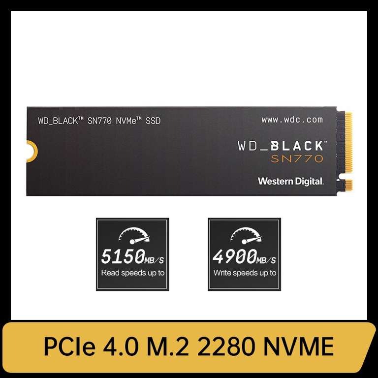 WD SN770 2TB SSD NVMe PCIe Gen4 M.2