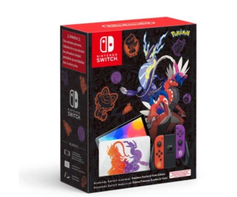Nintendo Switch Oled Edición Pokémon Escarlata y Púrpura +15€ próx compra