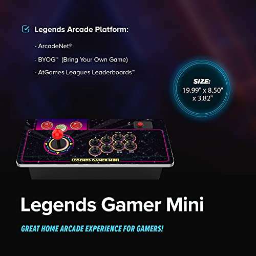 Legends Gamer Mini Stick Arcade sans Fil 100 Jeux Inclus [Importación francesa]: Arcade Mini Stick 100 juegos incluidos