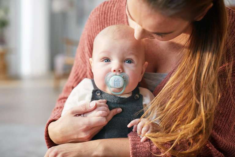 Philips Avent chupete ultra soft - Chupete y escudo suave y flexible se adapta a las curvas de las mejillas del bebé