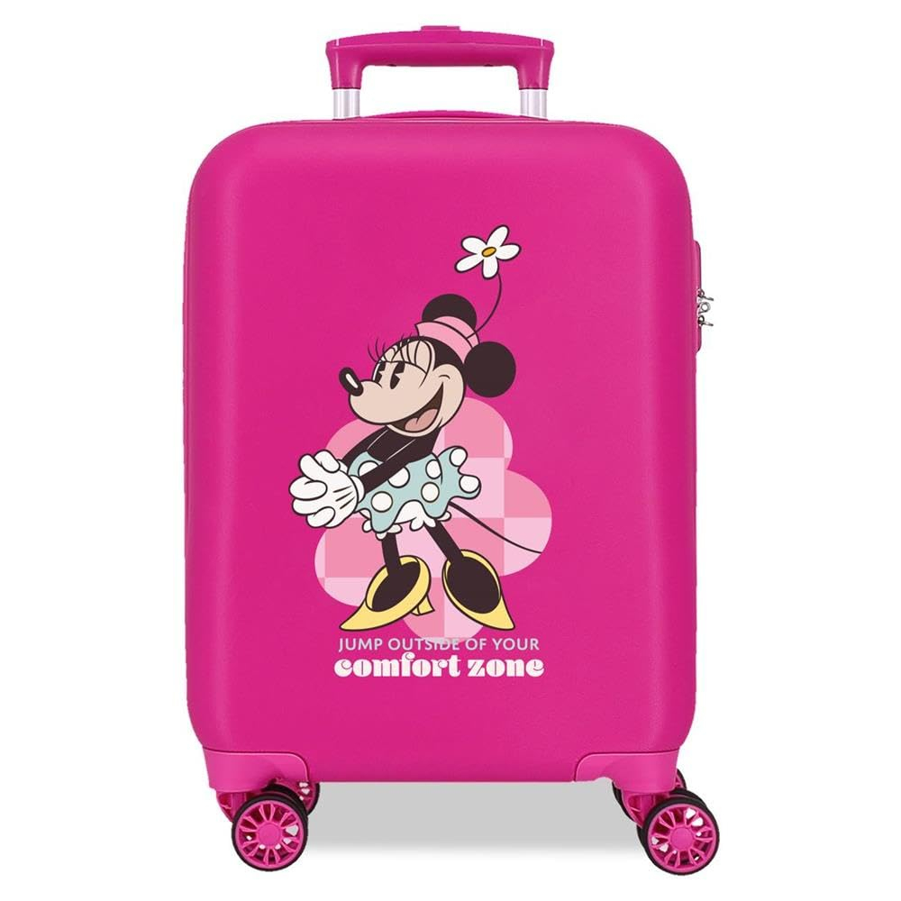Disney Minnie Party Maleta de Cabina Infantil, Rígida ABS Cierre de combinación Lateral 28,4L 2 kgs 4 Ruedas Dobles Equipaje Mano