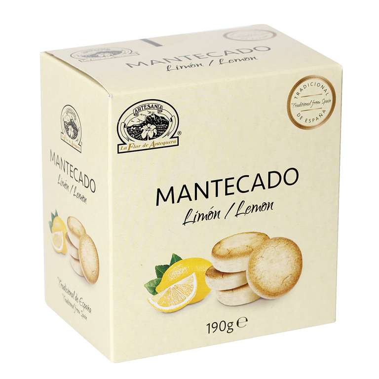 LA FLOR DE ANTEQUERA mantecados de limón caja 190 gr a 0,60!