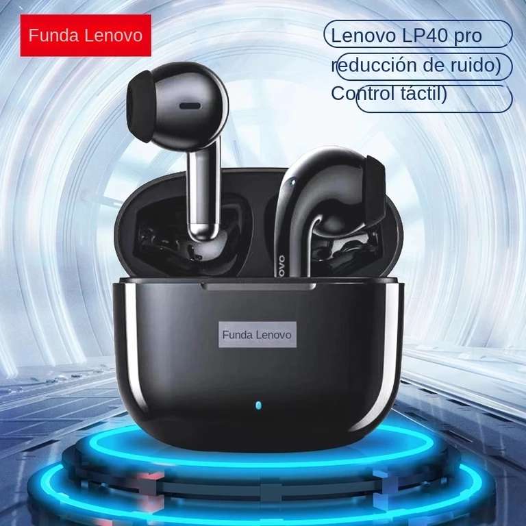 Lenovo Auriculares inalámbricos LP40 Pro con Micrófono, Bluetooth 5,1