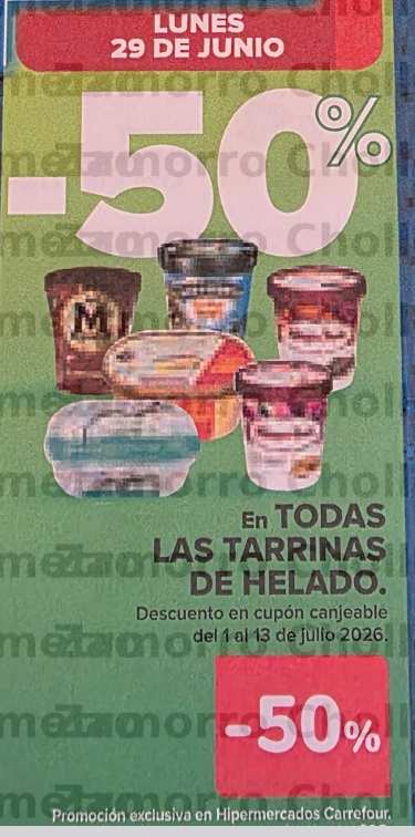 Imagen de 3×2 + 50% regalo en tarrinas de he