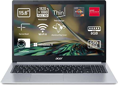 Acer Aspire 3 A315-47 - 15.6” Full HD LED (AMD Ryzen 5625U, 8GB RAM, 512GB SSD, Windows 11 Home)